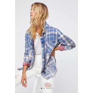 Free People / Deconstructed Shirt Jacket / Studded Detail / sz S